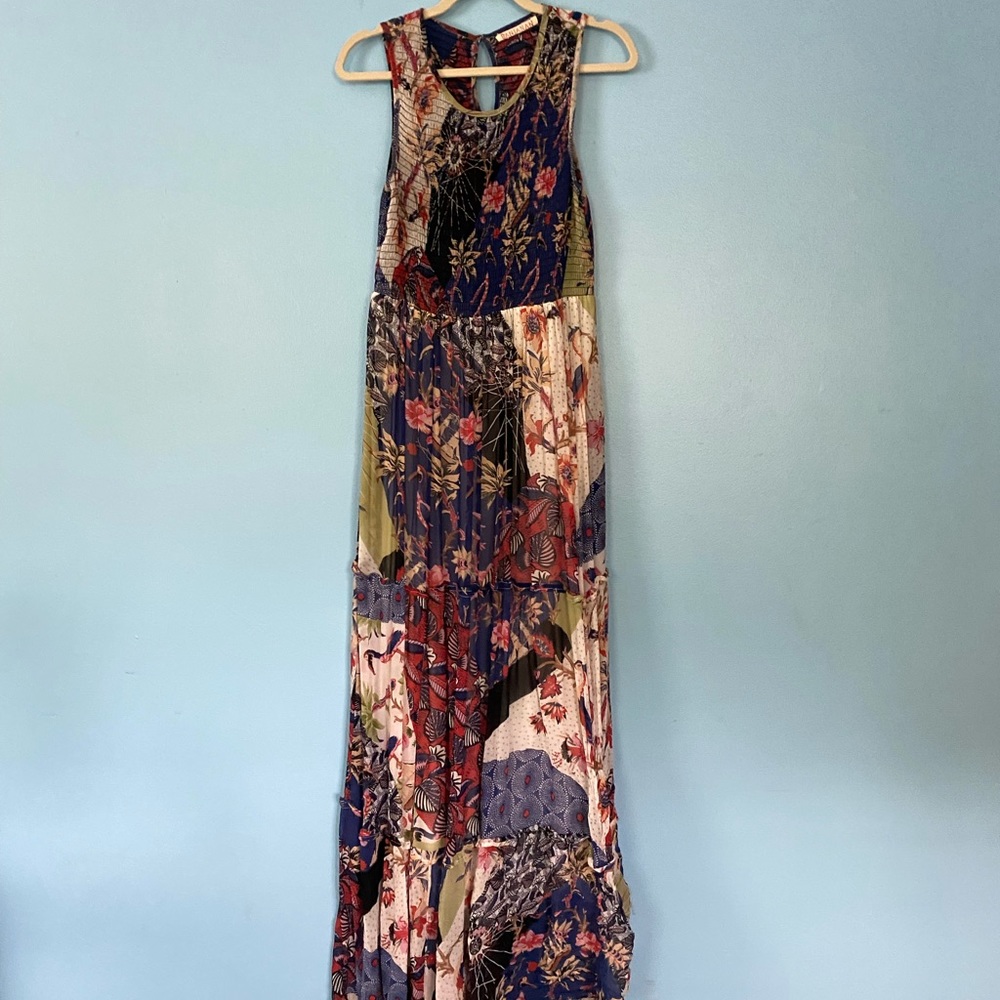 Banjanan Silk Sleeveless Maximilian Dress sz M